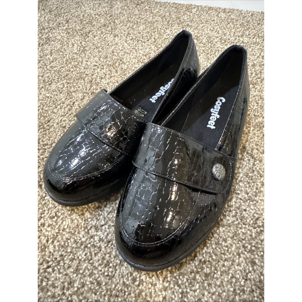 Cosyfeet Extra Roomy Footwear Shoes Women's Sz:8.5, EUC39.5 Black Diabetic,EUC
